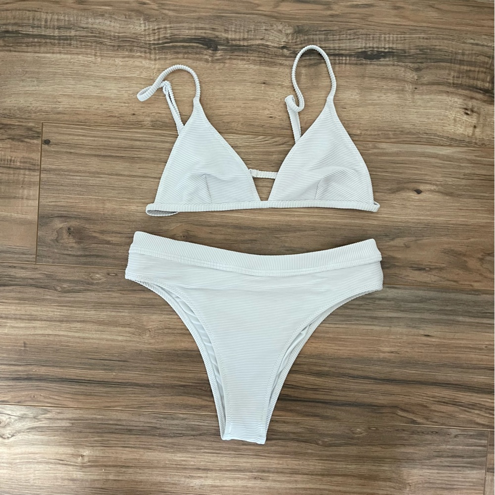 White Rhythm Swimwear Ribbed Bikini